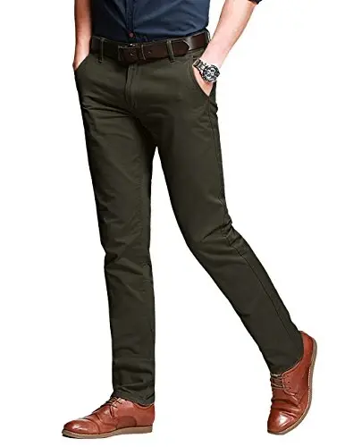 Match Mens Regular-Fit Casual Flat Front Chino Pants | Straight Leg, 100% Cotton, 5-Pocket Design, Office Wear, Weekend Casual, Daily Wear,Twill Fabric - Match (1)