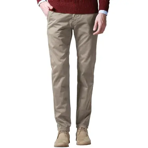 Match Mens Regular-Fit Casual Flat Front Chino Pants | Straight Leg, 100% Cotton, 5-Pocket Design, Office Wear, Weekend Casual, Daily Wear,Twill Fabric - 1