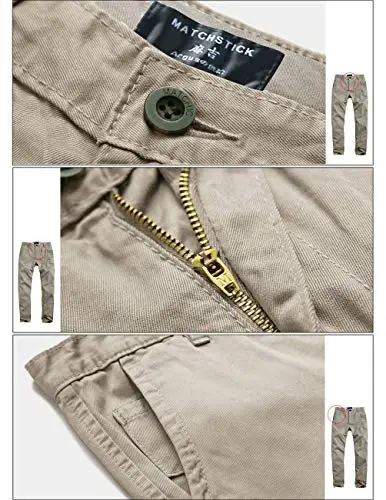 Match Mens Regular-Fit Casual Flat Front Chino Pants | Straight Leg, 100% Cotton, 5-Pocket Design, Office Wear, Weekend Casual, Daily Wear,Twill Fabric - 6