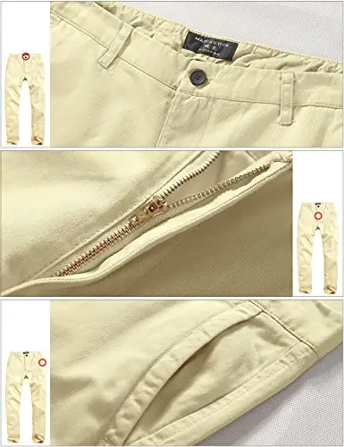 Match Mens Regular-Fit Casual Flat Front Chino Pants | Straight Leg, 100% Cotton, 5-Pocket Design, Office Wear, Weekend Casual, Daily Wear,Twill Fabric - 6