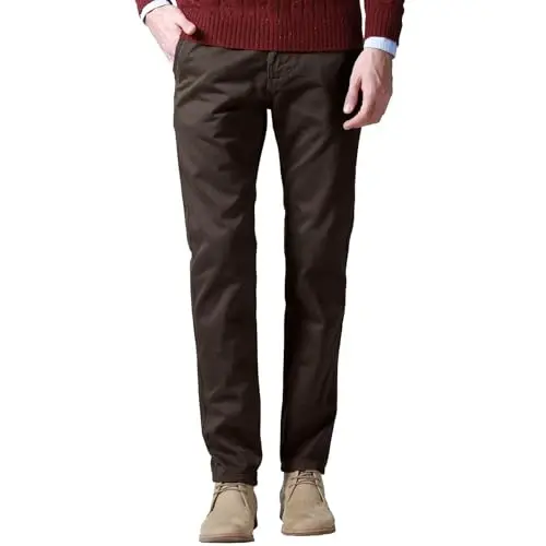 Match Mens Regular-Fit Casual Flat Front Chino Pants | Straight Leg, 100% Cotton, 5-Pocket Design, Office Wear, Weekend Casual, Daily Wear,Twill Fabric - 1