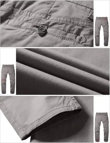 Match Men's Regular Fit Comfort Stretch Casual Chino Pants | Straight Leg, Cotton Blend, Twill Fabric, Flat Front, Business Casual, Daily Wear Everyday - 3