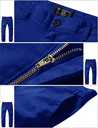 Match Men's Regular Fit Comfort Stretch Casual Chino Pants | Straight Leg, Cotton Blend, Twill Fabric, Flat Front, Business Casual, Daily Wear Everyday - MATCH (1)