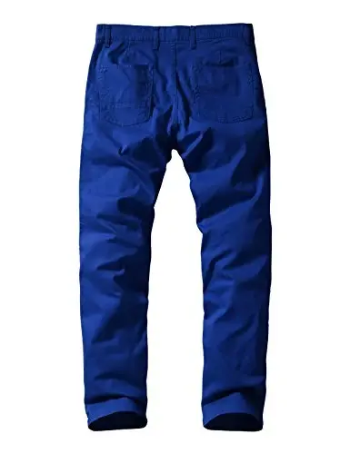 Match Men's Regular Fit Comfort Stretch Casual Chino Pants | Straight Leg, Cotton Blend, Twill Fabric, Flat Front, Business Casual, Daily Wear Everyday - 3
