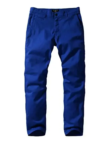 Match Men's Regular Fit Comfort Stretch Casual Chino Pants | Straight Leg, Cotton Blend, Twill Fabric, Flat Front, Business Casual, Daily Wear Everyday - 4