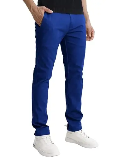 Match Men's Regular Fit Comfort Stretch Casual Chino Pants | Straight Leg, Cotton Blend, Twill Fabric, Flat Front, Business Casual, Daily Wear Everyday - 5