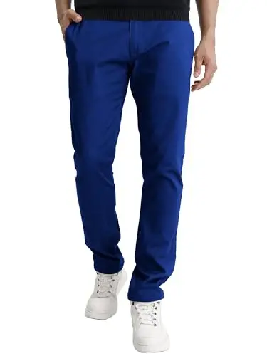 Match Men's Regular Fit Comfort Stretch Casual Chino Pants | Straight Leg, Cotton Blend, Twill Fabric, Flat Front, Business Casual, Daily Wear Everyday - 6