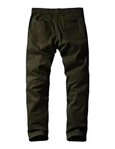 Match Men's Regular Fit Comfort Stretch Casual Chino Pants | Straight Leg, Cotton Blend, Twill Fabric, Flat Front, Business Casual, Daily Wear Everyday - 4