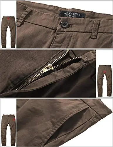 Match Men's Regular Fit Comfort Stretch Casual Chino Pants | Straight Leg, Cotton Blend, Twill Fabric, Flat Front, Business Casual, Daily Wear Everyday - MATCH (1)