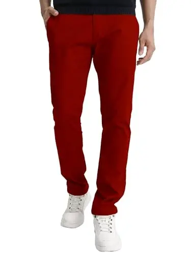 Match Men's Regular Fit Comfort Stretch Casual Chino Pants | Straight Leg, Cotton Blend, Twill Fabric, Flat Front, Business Casual, Daily Wear Everyday - 1