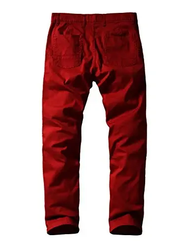 Match Men's Regular Fit Comfort Stretch Casual Chino Pants | Straight Leg, Cotton Blend, Twill Fabric, Flat Front, Business Casual, Daily Wear Everyday - 3