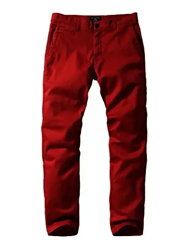 Match Men's Regular Fit Comfort Stretch Casual Chino Pants | Straight Leg, Cotton Blend, Twill Fabric, Flat Front, Business Casual, Daily Wear Everyday - 6