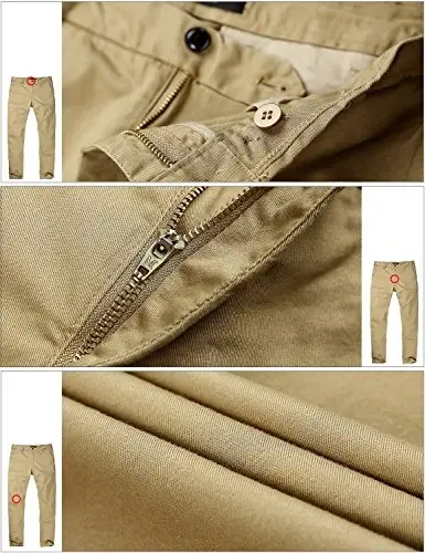 Match Men's Regular Fit Comfort Stretch Casual Chino Pants | Straight Leg, Cotton Blend, Twill Fabric, Flat Front, Business Casual, Daily Wear Everyday - MATCH (1)