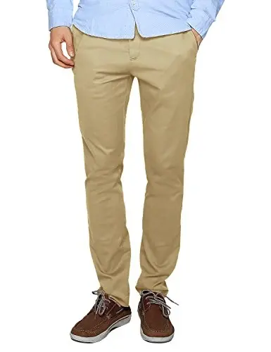 Match Men's Regular Fit Comfort Stretch Casual Chino Pants | Straight Leg, Cotton Blend, Twill Fabric, Flat Front, Business Casual, Daily Wear Everyday - 5