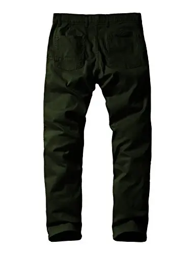 Match Men's Regular Fit Comfort Stretch Casual Chino Pants | Straight Leg, Cotton Blend, Twill Fabric, Flat Front, Business Casual, Daily Wear Everyday - 3