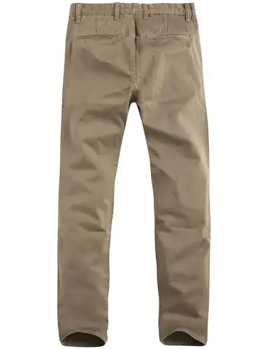 Match Men's Regular Fit Comfort Stretch Casual Chino Pants | Straight Leg, Cotton Blend, Twill Fabric, Flat Front, Business Casual, Daily Wear Everyday - 4
