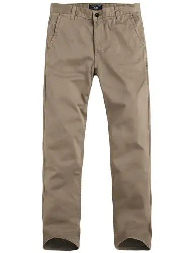 Match Men's Regular Fit Comfort Stretch Casual Chino Pants | Straight Leg, Cotton Blend, Twill Fabric, Flat Front, Business Casual, Daily Wear Everyday - Match (1)