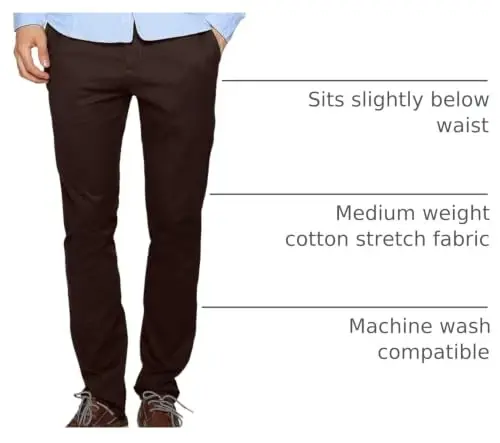 Match Men's Regular Fit Straight-Leg Casual Pants | 2-Button Fly Closure,Stretch Fabric,Year-Round Wear,Workwear Compatible,Versatile Daily Styling - 3
