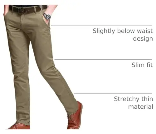 Match Men's Slim Tapered Casual Pants #8105 - 4