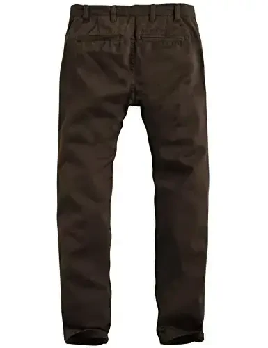 Match Mens Slim Tapered Flat Front Casual Pants - 4