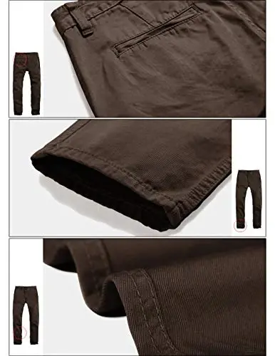 Match Mens Slim Tapered Flat Front Casual Pants - 6