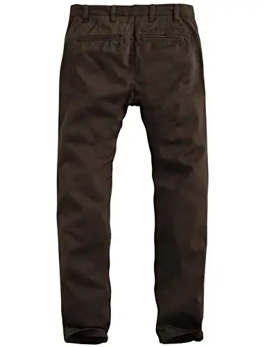 Match Mens Slim Tapered Flat Front Casual Pants - 4