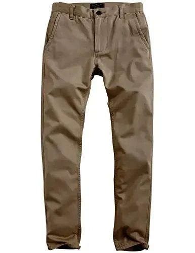 Match Mens Slim Tapered Flat Front Casual Pants - 3