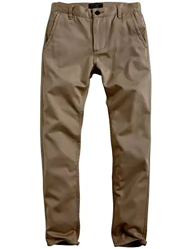 Match Mens Slim Tapered Flat Front Casual Pants - 3