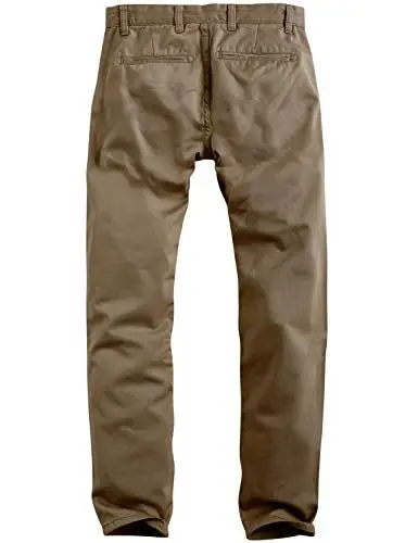 Match Mens Slim Tapered Flat Front Casual Pants - 4