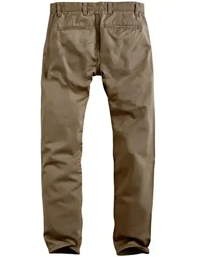 Match Mens Slim Tapered Flat Front Casual Pants - 4