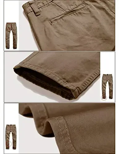 Match Mens Slim Tapered Flat Front Casual Pants - 6