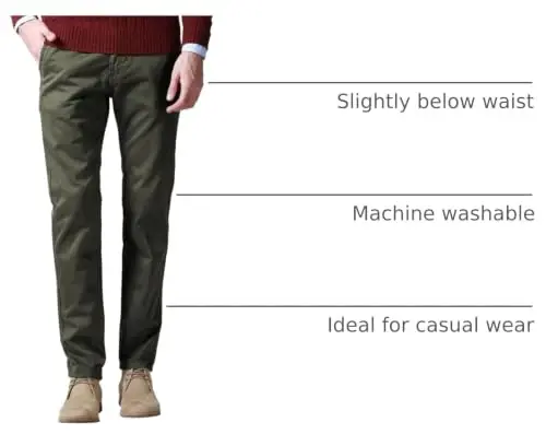 Match Mens Slim Tapered Flat Front Casual Pants 