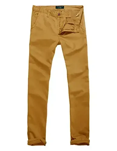 Match Mens Slim Tapered Flat Front Casual Pants - 3