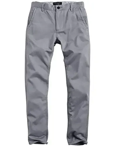 Match Mens Slim Tapered Flat Front Casual Pants - 3