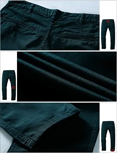 Match Mens Slim Tapered Flat Front Casual Pants - 6