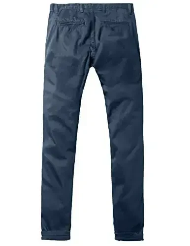 Match Mens Slim Tapered Flat Front Casual Pants - 4