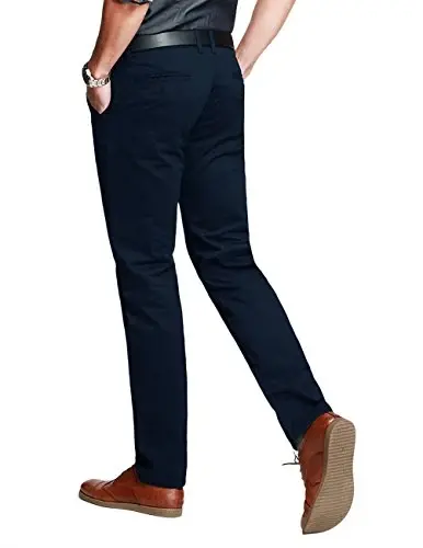 Match Mens Slim Tapered Flat Front Casual Pants - 2