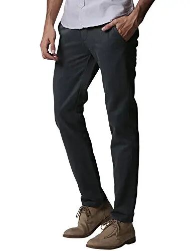 Match Mens Slim Tapered Flat Front Casual Pants - 2