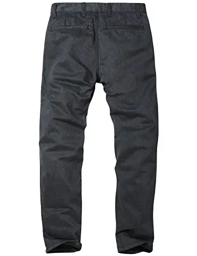 Match Mens Slim Tapered Flat Front Casual Pants - 4