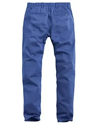 Match Mens Slim Tapered Flat Front Casual Pants - 4