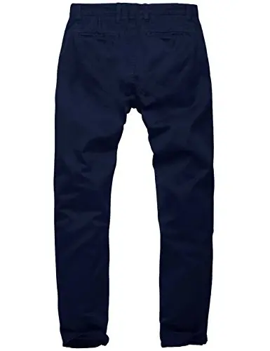Match Mens Slim Tapered Flat Front Casual Pants - 4