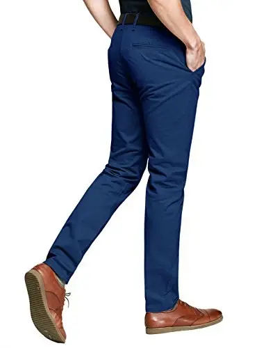 Match Mens Slim Tapered Flat Front Casual Pants - MATCH (1)
