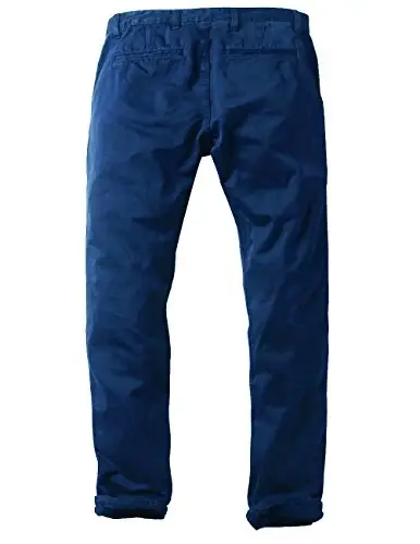 Match Mens Slim Tapered Flat Front Casual Pants - 4
