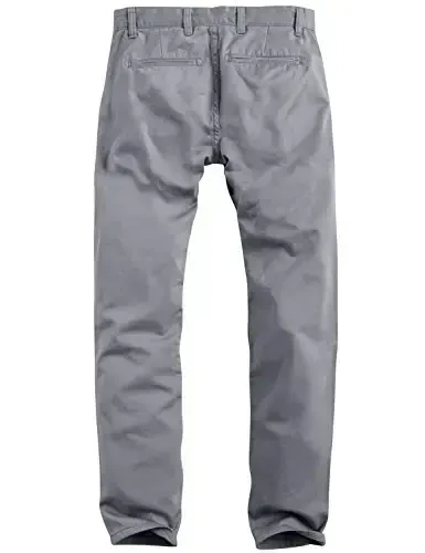 Match Mens Slim Tapered Flat Front Casual Pants - 4