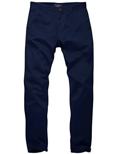 Match Mens Slim Tapered Flat Front Casual Pants - 3
