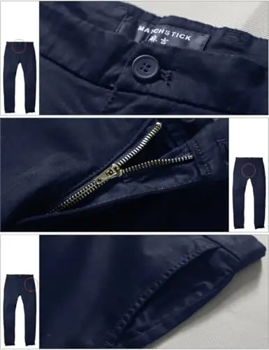 Match Men's Slim Tapered Stretchy Casual Pants - 5