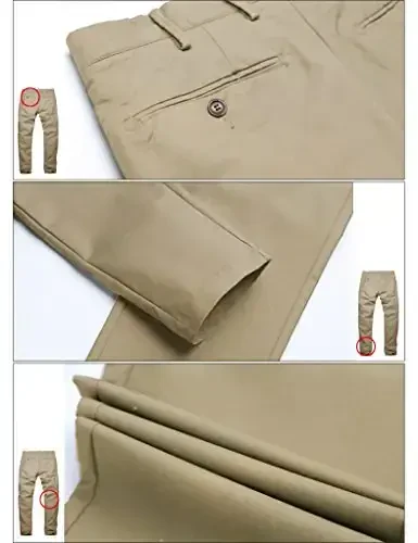 Match Men's Slim Tapered Stretchy Casual Pants - 5