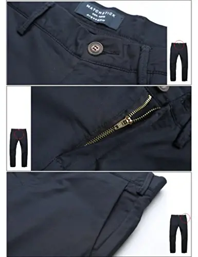 Match Men's Slim Tapered Stretchy Casual Pants - 9
