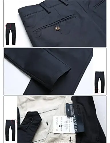 Match Men's Slim Tapered Stretchy Casual Pants - 5