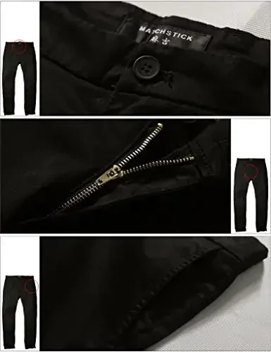 Match Men's Slim Tapered Stretchy Casual Pants - 4